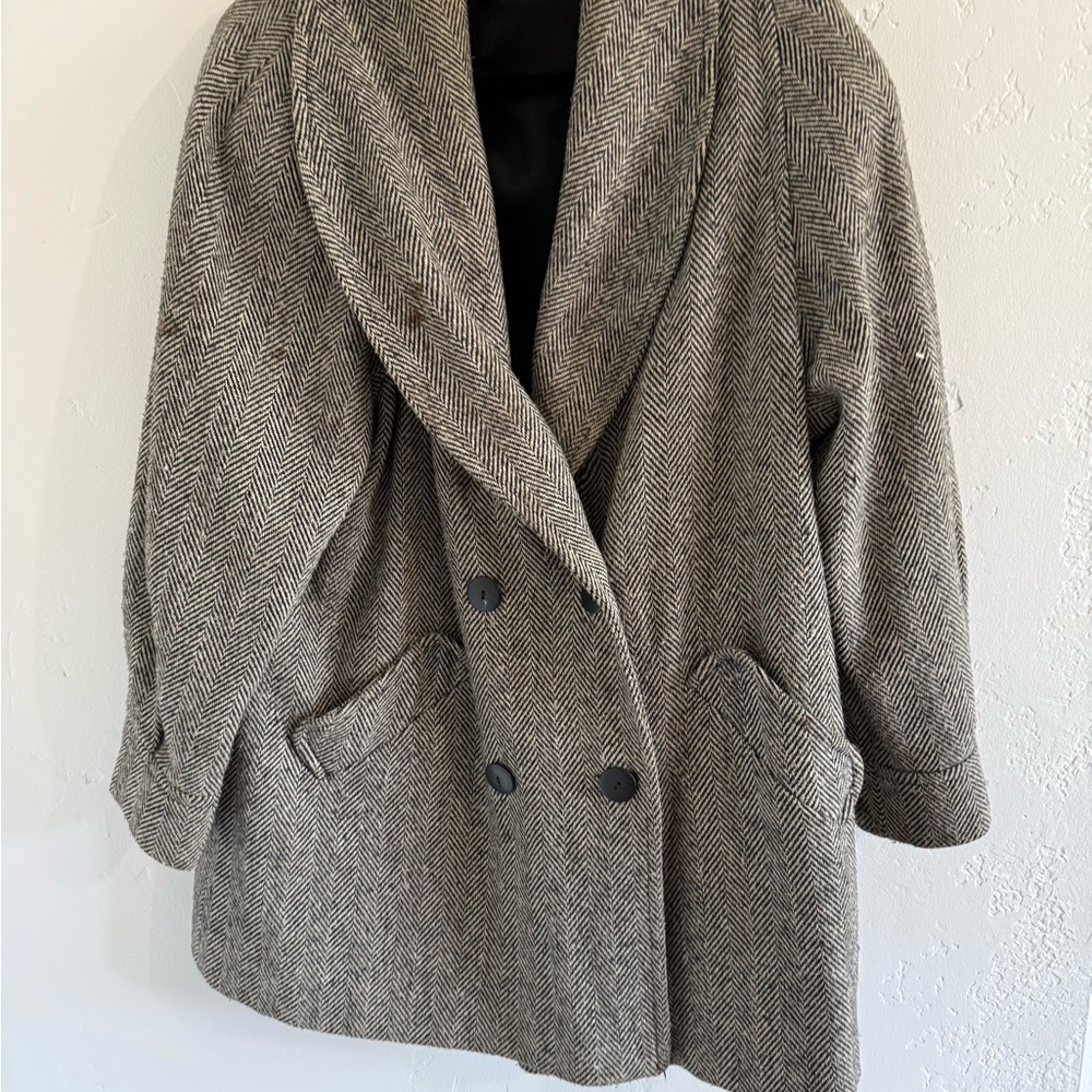Vintage - Spencer Douglass Women's Herringbone Double-Breasted Coat sz 12
